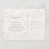 Faire-part Carte postale d'annonce de mariage Turquoise Rusti (Dos)