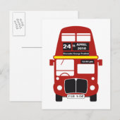 Faire-part Carte postale d'annonce de naissance de bébé au bu (Devant / Derrière)