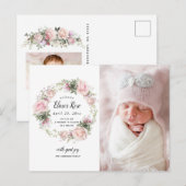 Faire-part Carte postale d'annonce de naissance de bébé avec (Devant / Derrière)