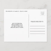 Faire-part Carte postale d'annonce de naissance de bébé class (Dos)