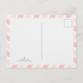 Faire-part Carte postale d'annonce de naissance de bébé fille (Dos)