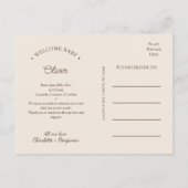 Faire-part Carte postale d'annonce de naissance photo minimal (Dos)