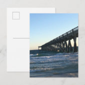 Faire-part Carte postale d'annonce de plage (Devant / Derrière)