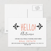 Faire-part Carte postale d'annonce de recommandations de bien (Devant / Derrière)