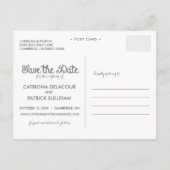 Faire-part Carte postale d'annonce de sauvegarde à tableau no (Dos)