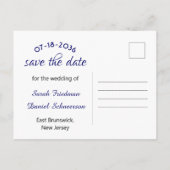 Faire-part Carte postale d'annonce de sauvegarde de date à en (Dos)