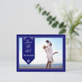 Faire-part Carte postale d'annonce de sauvegarde de date à en (Debout devant)