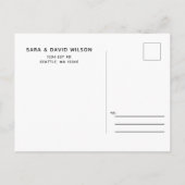 Faire-part Carte postale d'annonce de sauvegarde de date de C (Dos)