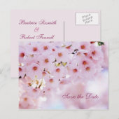 Faire-part Carte postale d'annonce de sauvegarde de date de f (Devant / Derrière)