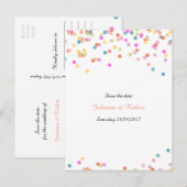 Faire-part Carte postale d'annonce de sauvegarde de date fest (Devant / Derrière)