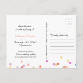 Faire-part Carte postale d'annonce de sauvegarde de date fest (Dos)