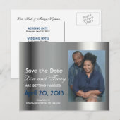 Faire-part Carte postale d'annonce de sauvegarde de platine (Devant / Derrière)