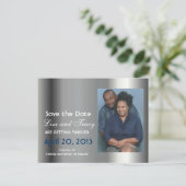 Faire-part Carte postale d'annonce de sauvegarde de platine (Debout devant)