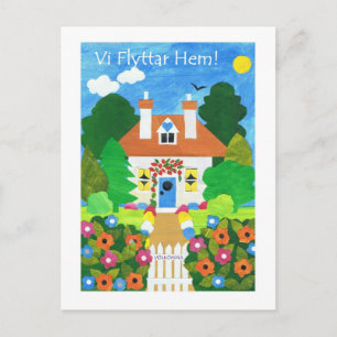 Faire-part Carte postale d'annonce d'une nouvelle adresse sué