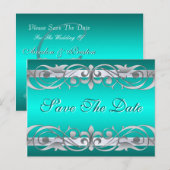 Faire-part Carte postale d'annonce Grand Duchess Silver & Tea (Devant / Derrière)