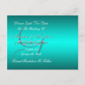 Faire-part Carte postale d'annonce Grand Duchess Silver & Tea (Dos)