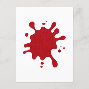 Faire-part Carte postale d'annonce minimaliste avec éclabouss