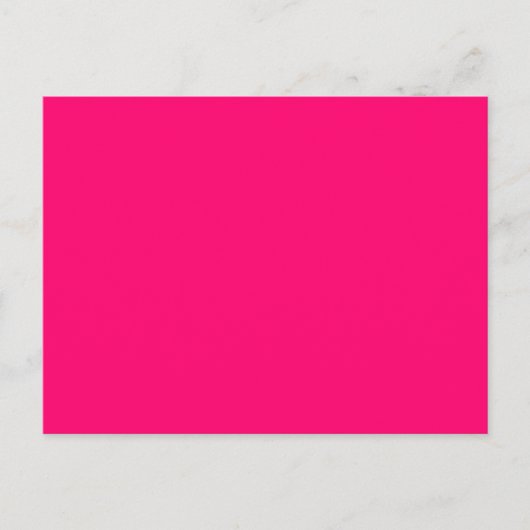 Faire-part Carte postale d'annonce Rose Néon – Personnalisabl (Devant)
