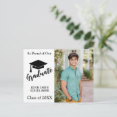 Faire-part Carte postale d'annonce SIMPLE MODERNE NOIR & BLAN (Debout devant)