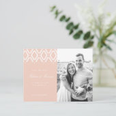 Faire-part Carte postale d'attente Blush Pink (Debout devant)