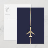 Faire-part Carte postale d'aviation minimaliste (Devant / Derrière)