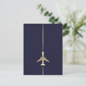 Faire-part Carte postale d'aviation minimaliste (Debout devant)