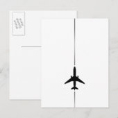 Faire-part Carte postale d'aviation minimaliste (Devant / Derrière)