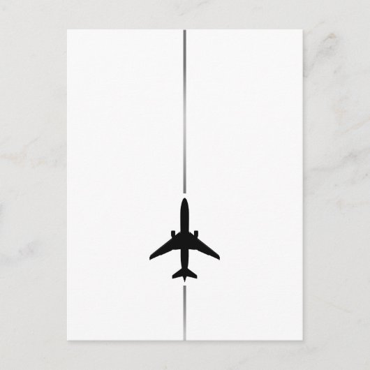 Faire-part Carte postale d'aviation minimaliste (Devant)
