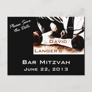 Faire-part Carte postale David Bar Mitzvah Boy