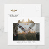 Faire-part carte postale de annonce de déménagement de l'État (Devant / Derrière)