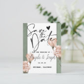 Faire-part Carte postale de annonce de sauvegarde de date à l (Debout devant)