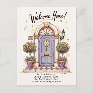 Faire-part Carte postale de bienvenue à la maison nouvelle ad