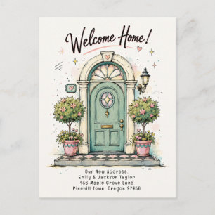 Faire-part Carte postale de bienvenue à la maison nouvelle ad
