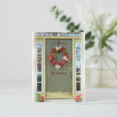 Faire-part Carte postale de bienvenue pour nouvelle maison (Debout devant)