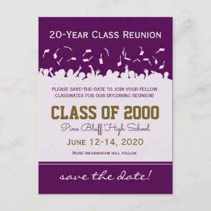Faire-part Carte postale de casquette et de réunion de classe