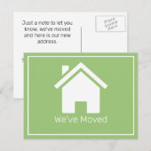 Faire-part Carte postale de changement d'adresse de maison (Devant / Derrière)