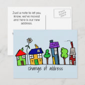 Faire-part Carte postale de changement d'adresse de maison (Devant / Derrière)