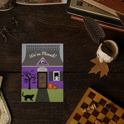 Faire-part Carte postale de changement d'adresse de maison ha