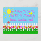 Faire-part Carte postale de changement d'adresse pour le jard (Devant)