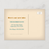 Faire-part Carte postale de changement d'adresse rétro (Dos)