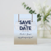 Faire-part Carte postale de conservation de panneau de bois b (Debout devant)