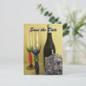 Faire-part Carte postale de conservation de thème de vin (Debout devant)