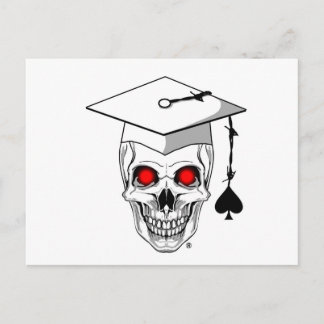Faire-part Carte postale de crâne de diplômé vétéran