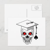 Faire-part Carte postale de crâne de diplômé vétéran (Devant / Derrière)