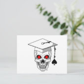 Faire-part Carte postale de crâne de diplômé vétéran (Debout devant)