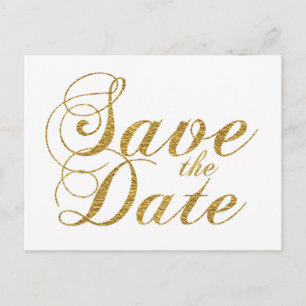 Faire-part Carte postale de date de mariage de type SAVE THE 
