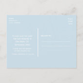 Faire-part Carte postale de date de sauvegarde bleue d'arbre  (Dos)