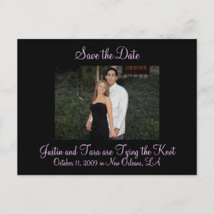 Faire-part Carte postale de date de sauvegarde de photo