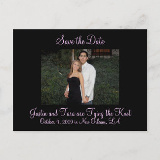 Faire-part Carte postale de date de sauvegarde de photo
