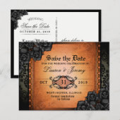 Faire-part Carte postale de date d'enregistrement Halloween o (Devant / Derrière)